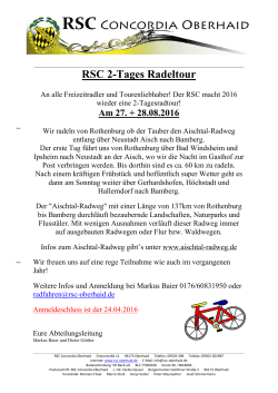 RSC 2-Tages Radeltour - RSC Concordia Oberhaid