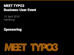 Infos... - Meet TYPO3