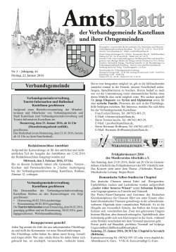 AmtsBlatt der Verbandsgemeinde Kastellaun und ihrer Ortsgemeinden