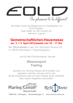Hausmesse Flyer Roje