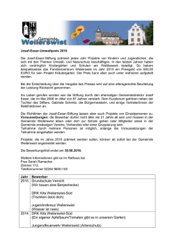 Josef-Esser-Umweltpreis 2016
