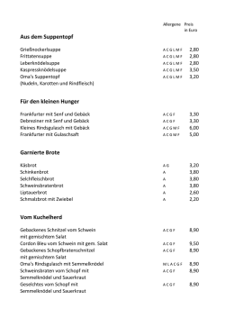 Aus dem Suppentopf Für den kleinen Hunger Garnierte Brote Vom