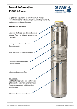 Produktinformation 4&rdquo; GWE U-Pumpen - gwe