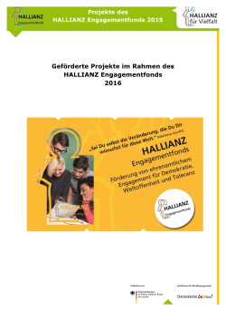 Zur Übersicht aller bisherigen Projekte des HALLIANZ
