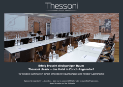 Erfahren Sie mehr... - Hotel Thessoni Classic Zürich