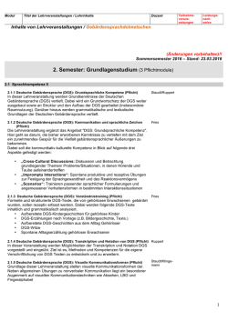 kommentiertes Vorlesungsverzeichenis SoSe 2016