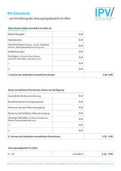 IPV-Checkliste - Industrie-Pensions