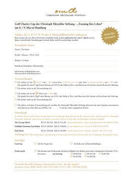 Golf Charity Cup der Christoph Metzelder Stiftung &ndash; &bdquo;Training f&uuml;rs