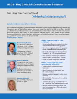 RCDS &ndash; Ring Christlich &ndash; Demokratischer - fernuni