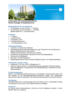Information f&uuml;r UnterassistentInnen
