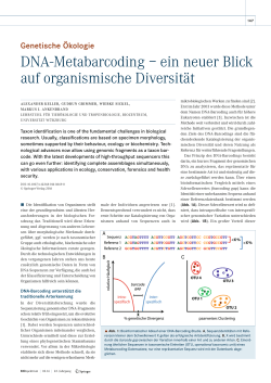 DNA-Metabarcoding – ein neuer Blick auf