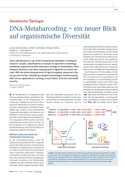 DNA-Metabarcoding &ndash; ein neuer Blick auf