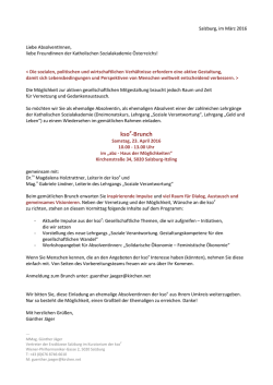 Einladung - Katholische Sozialakademie Österreichs