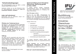 Flyer 2016 EÜR (2) - Institut für Unternehmensgründung Claus