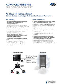 Info-Blatt - Advanced UniByte Cloud Services