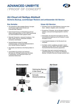 Info-Blatt - Advanced UniByte Cloud Services