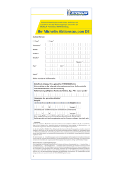 Ihr Michelin Aktionscoupon DE