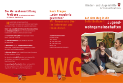 Flyer JWG - Stiftungsverwaltung Freiburg