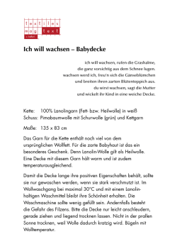Ich will wachsen &ndash; Babydecke