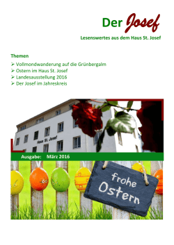 Hausbl&auml;ttle "Der Josef" - St. Anna