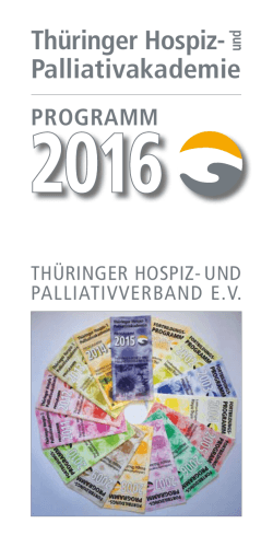 Thüringer Hospiz- und Palliativakademie PROGRAMM