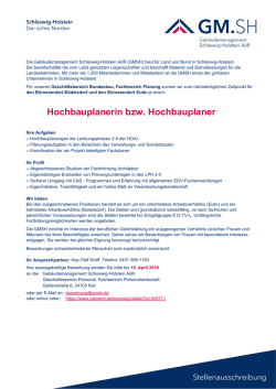 Hochbauplanerin bzw. Hochbauplaner