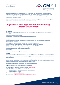 Ingenieurin bzw. Ingenieur der Fachrichtung Architektur