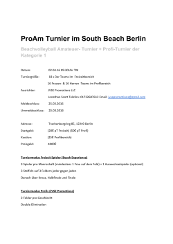 ProAm Turnier im South Beach Berlin Beachvolleyball Amateuer