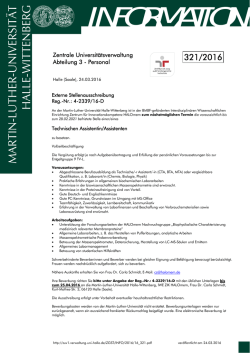 information - Zentrale Universit&auml;tsverwaltung - Martin