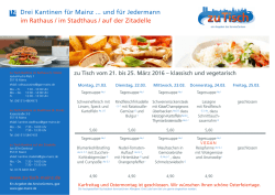 Drei Kantinen f&uuml;r Mainz und f&uuml;r Jedermann im Rathaus / im