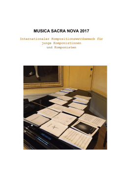 musica sacra nova 2017 - musica sacra nova composers competition