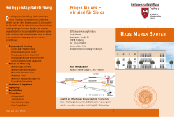 Flyer Haus Marga Sauter - Stiftungsverwaltung Freiburg