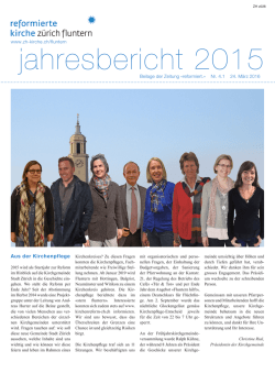 Jahresbericht 2015 - bei der Evangelisch