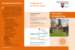 Flyer Johannisheim - Stiftungsverwaltung Freiburg
