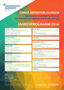 Programm 2016 - Universitätsklinikum Jena