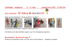 Inserat Text 2. und 3. April 16 Bildertext - Mal
