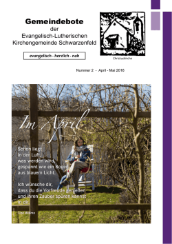 Gemeindebote - Schwarzenfeld Evangelisch