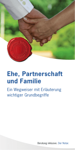 Ehe, Partnerschaft und Familie - Notar Rau