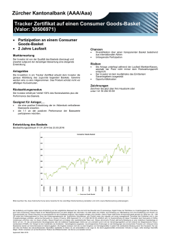 Tracker Zertifikat auf einen Consumer Goods-Basket