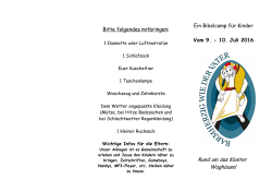 Einladung 2016 - Kloster Waghäusel
