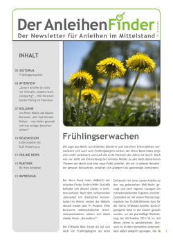 EDITORIAL Fr&uuml;hlingserwachen INTERVIEW mit OGI