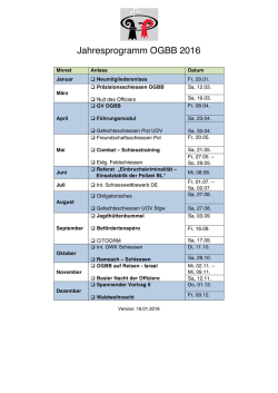 Jahresprogramm OGBB 2016