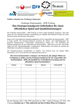Das Staatspersonalgesetz beibehalten für einen öffentlichen Spital