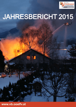 Jahresbericht 2015 - Bezirksfeuerwehrkommando V&ouml;cklabruck
