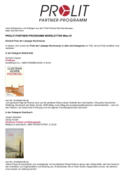 aktueller PPP-Newsletter - Preis der Leipziger Buchmesse