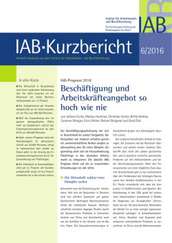 IAB-Prognose 2016: H&ouml;chstst&auml;nde bei Erwerbspersonenpotenzial