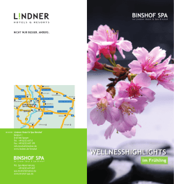 wellnesshighlights - Lindner Hotels & Resorts