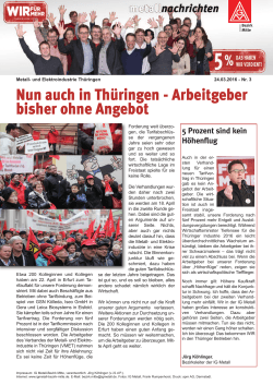 Erste Verhandlung, auch Thüringer Arbeitgeber ohne Angebot (PDF