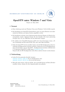 OpenVPN unter Windows 7 und Vista - Hu