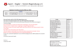 Sport – Kegler – Verein Regensburg eV - SVO